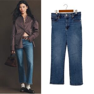 NWOT FRAME The Reboot Crop Mid-Rise Bootcut Jeans Lover Blue Denim Size 28 New